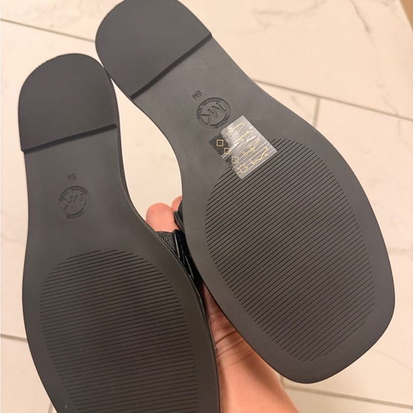 Michael Kors Black Woven Slide Sandals - Picture 4 of 7